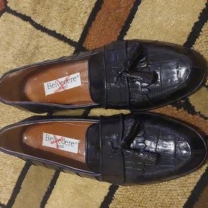 Men's  b e l v e d e r e Florence size 91/2 genuine crocodile shoes